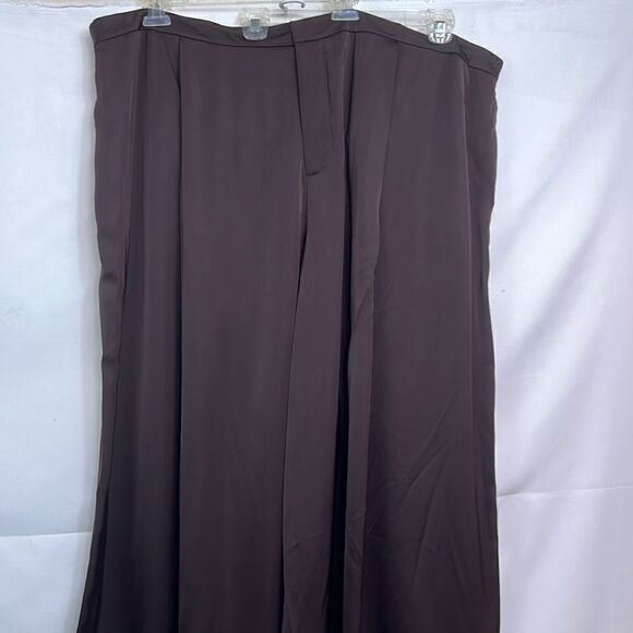 Vince Satin Pleated Cropped wide Leg Pants size 24plus. NWOT - Picture 6 of 14